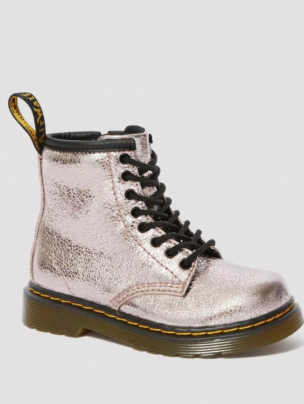 Doc Martens 1460 Air Wair Light Pink Disco Crinkle Metallic Foil Boots